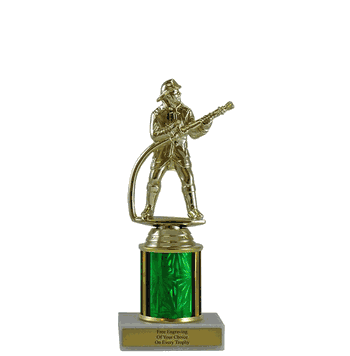 Single Column Budget Trophy - Fireman - Click to enlarge