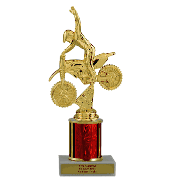 Single Column Budget Trophy - Motocross Bike - Click to enlarge