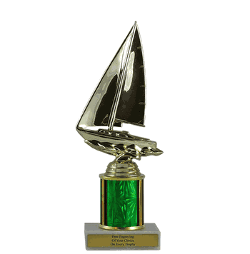Single Column Budget Trophy - Sailboat - Click to enlarge