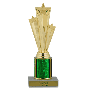 Single Column Budget Trophy - Star Design - Click to enlarge