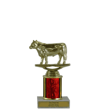 Single Column Budget Trophy - Steer Figure - Click to enlarge
