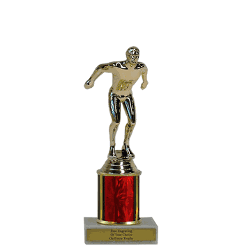 Swimming Single Column Trophy - Budget Series - Click to enlarge