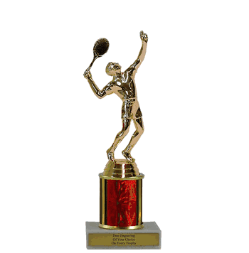 Tennis Single Column Trophy - Budget Series - Click to enlarge