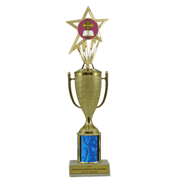 Single Column Cup & Insert Trophy - Cross - Click to enlarge