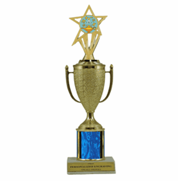 Single Column Math Trophy with Cup & Insert - Click to enlarge