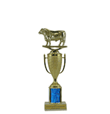 Single Column Cup Trophy - Bull Figure