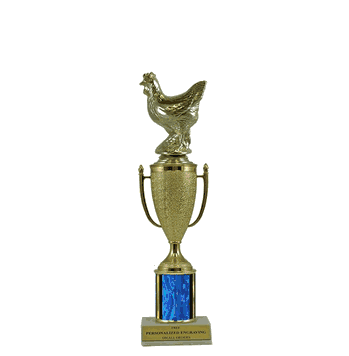 Single Column Cup Trophy - Chicken Figure - Click to enlarge