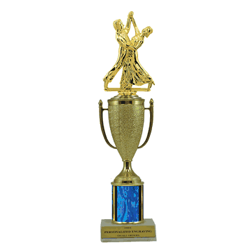 Single Column Cup Trophy - Couples Dancing - Click to enlarge