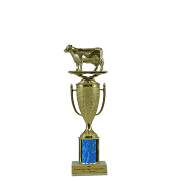 Single Column Cup Trophy - Cow - Click to enlarge