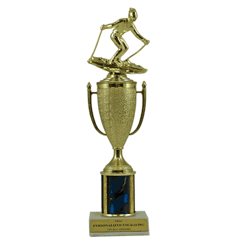 Single Column Cup Trophy - Downhill Skiing - Click to enlarge