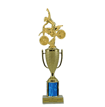 Single Column Cup Trophy - Motocross Bike - Click to enlarge