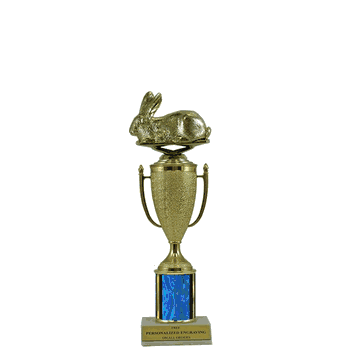 Single Column Cup Trophy - Rabbit - Click to enlarge