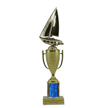 Single Column Cup Trophy - Sailboat - Click to enlarge