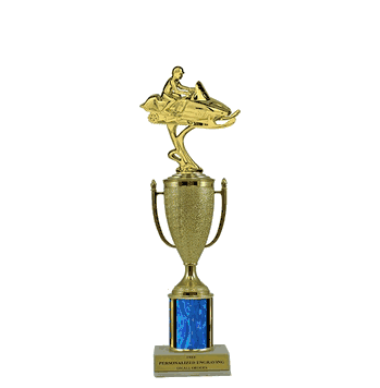 Single Column Cup Trophy - Snowmobile Figure - Click to enlarge