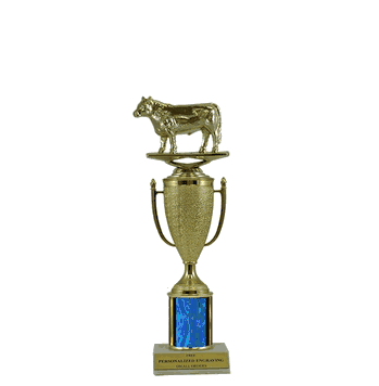 Single Column Cup Trophy - Steer Figure - Click to enlarge