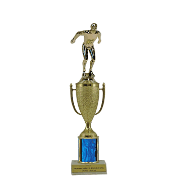 Single Column Cup Trophy - Swimmer - Click to enlarge