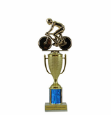 Single Column Cycling / Biking Trophy with Cup