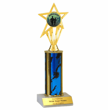 Single Column Insert Trophy - Marathon - Click to enlarge