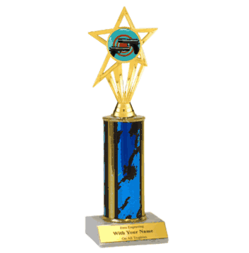 Single Column Insert Trophy - Pistols - Click to enlarge