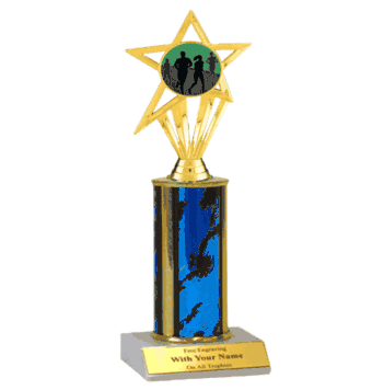 Single Column Insert Trophy - Running - Click to enlarge