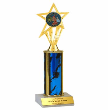 Single Column Science Insert Trophy - Click to enlarge
