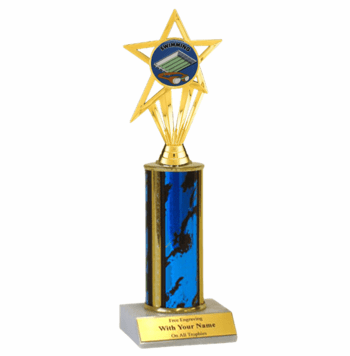 Swimming Single Column Insert Trophy - Click to enlarge
