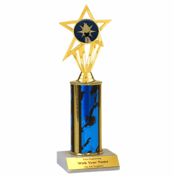 Torch Single Column Insert Trophy - Click to enlarge