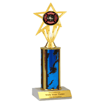 Single Column Insert Trophy - Volunteer Firefighter - Click to enlarge