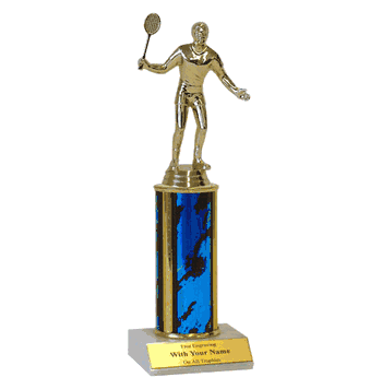 Single Column Trophy - Badminton - Click to enlarge