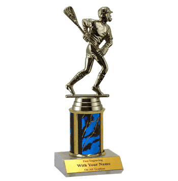 Single Column Trophy - Lacrosse - Click to enlarge