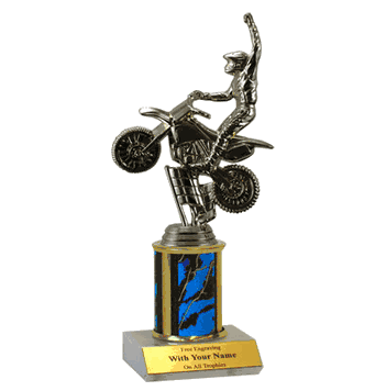 Single Column Trophy - Motocross Bike - Click to enlarge