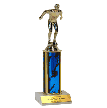 Single Column Trophy - Swimmer - Click to enlarge