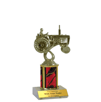 Single Column Trophy - Tractor - Click to enlarge
