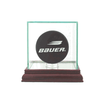 Single Hockey Puck Glass Display Case - Click to enlarge
