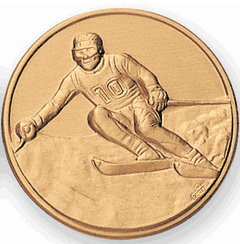 Ski Racing (Male) Litho Medal Insert - Click to enlarge