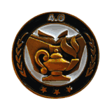 Sleek Black 4.0 Honors Lapel Pin