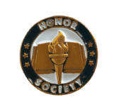 Sleek Black Honor Society Lapel Pin