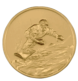 Snowboarding Litho Medal Insert
