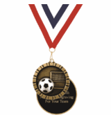 Soccer 2" 3D Relief Medal