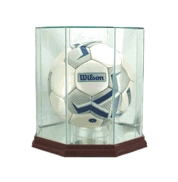 Soccer Ball Display Case (Glass, Octagon) - Click to enlarge