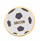 Soccer Ball-Shaped Letter Pin
