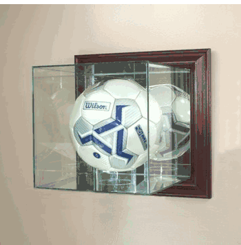 Soccer Display Case (Glass, Wall-Mounted) - Click to enlarge