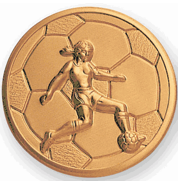 Soccer Female Litho Medal Insert - Click to enlarge
