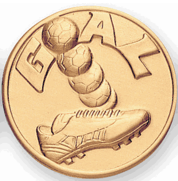 Goal Soccer Litho Medal Insert - Click to enlarge