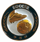 Soccer Gold Enamel Lapel Pin