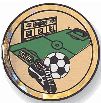 Soccer Mylar Decal Medal Insert - Click to enlarge