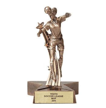 Female Resin Soccer Trophy - Click to enlarge