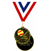 Softball 3D Relief Medals (2")