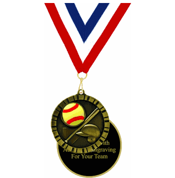 Softball 3D Relief Medals (2") - Click to enlarge