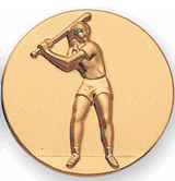 Softball Female Litho Medal Insert